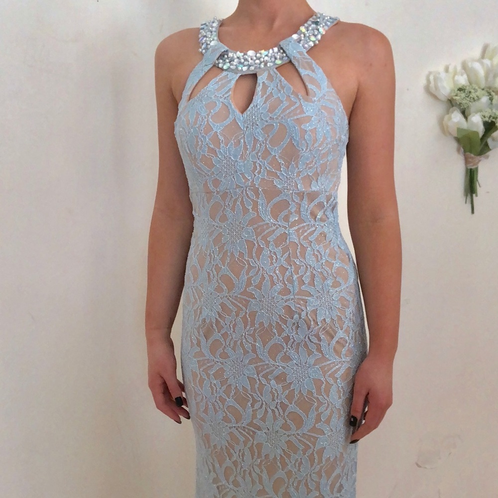 blue prom dress